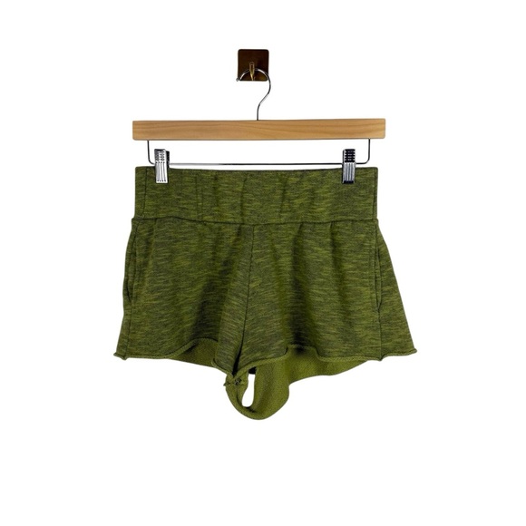 Free People Intimately Women’s Fleece Pull On Sweat Shorts in Green Size XS - Picture 1 of 9